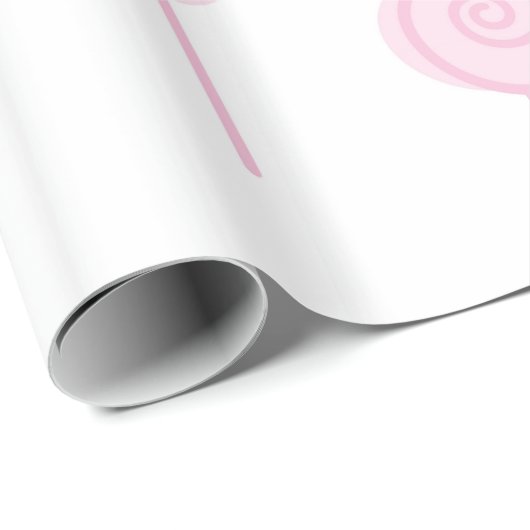 Pastel Blush Pink Lollipop Schattige Cadeaupapier (Rol Hoek)