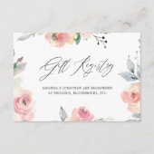 Pastel Blush Pink Vrijgezellenfeest Cadeft Registr Informatiekaartje (Voorkant)