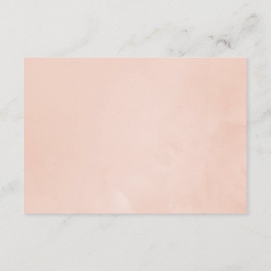 Pastel Blush Pink Vrijgezellenfeest Cadeft Registr Informatiekaartje (Achterkant)