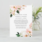 Pastel Blush Pink Wedding Reduced Guest List Aankondiging (Staand voorkant)
