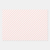 Pastel Blush Pink White Stripes Inpakpapier Vel (Voorkant)