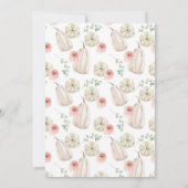 Pastel Blush Pompoen Greenery Bloemen Waterverf Kaart (Achterkant)