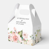 Pastel Blush Roos Floral Botanical Weddenschap Bedankdoosjes (Achterkant)