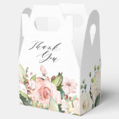 Pastel Blush Roos Floral Botanical Weddenschap Bedankdoosjes (Geopend)