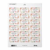 Pastel Blush Roos Floral Botanical Weddenschap Etiket (Full Sheet)