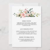 Pastel Blush Roos Floral Botanical Weddenschap Kaart (Achterkant)