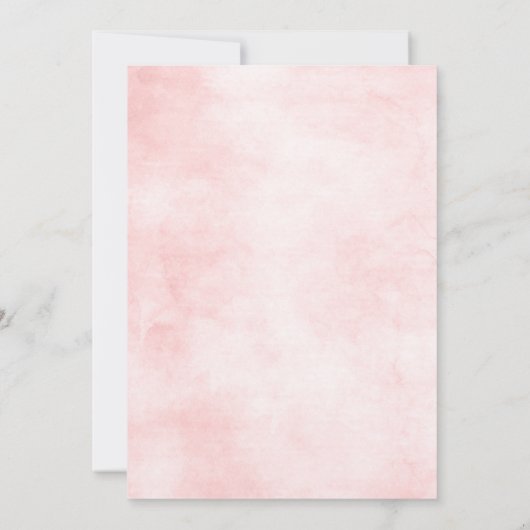 Pastel Blush Roos Floral Botanical Weddenschap Kaart (Achterkant)