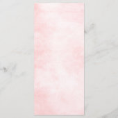 Pastel Blush Roos Floral Botanical Weddenschap Menu (Achterkant)