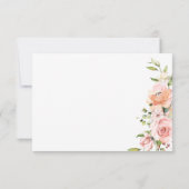 Pastel Blush Roos Floral Botanical Weddenschap RSVP Kaartje (Achterkant)