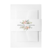 Pastel Blush Roos Floral Botanical Weddenschap Uitnodigingen Wikkel (Voorkant Voorbeeld)