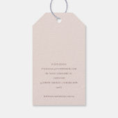 Pastel Blush Roos Gold Agate Marble Texture Logo Cadeaulabel (Achterkant)