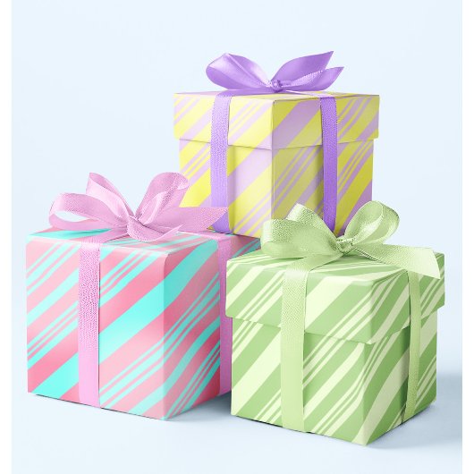 Pastel Blush Roze Baby Blauw Lavendel Groen Pasen Inpakpapier Vel