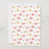 Pastel blush roze baby in bloeidouche Uitnodiging (Achterkant)