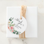 Pastel Blush  Roze botanische Vrijgezellenfeest F Bedankjes Labels (In situ)