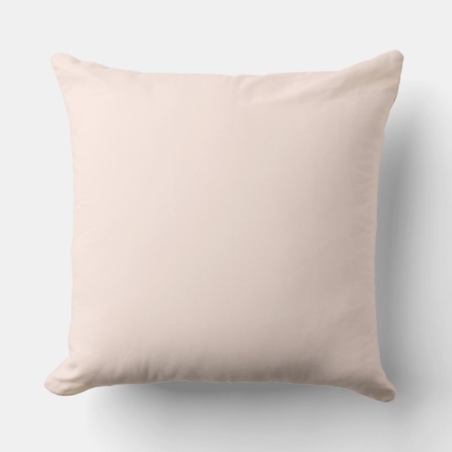 Pastel Blush Roze Effen Kleur Kussen (Voorkant)