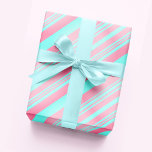 Pastel Blush Roze en Baby Blue Gradient Stripes Cadeaupapier<br><div class="desc">Pastel gradiëntroze en blauwe strepen modern elegant ompakken papier. (De kleur van de roze streep is enigszins ongelijkmatig,  dat maakt deel uit van het ontwerp,  niet drukfout.)</div>