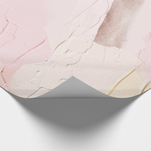 Pastel Blush Roze en Cream Paint Splash Cadeaupapier (Hoek)
