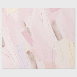 Pastel Blush Roze en Cream Paint Splash Cadeaupapier
