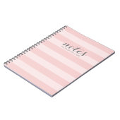 Pastel Blush Roze en Grijze Notities voor Vrouwen Notitieboek (Linkerzijde)