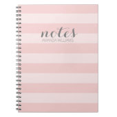 Pastel Blush Roze en Grijze Notities voor Vrouwen Notitieboek (Voorkant)