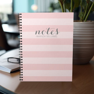 Pastel Blush Roze en Grijze Notities voor Vrouwen Notitieboek