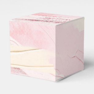 Pastel Blush Roze en Roos Gouden Verf Splash Bedankdoosjes