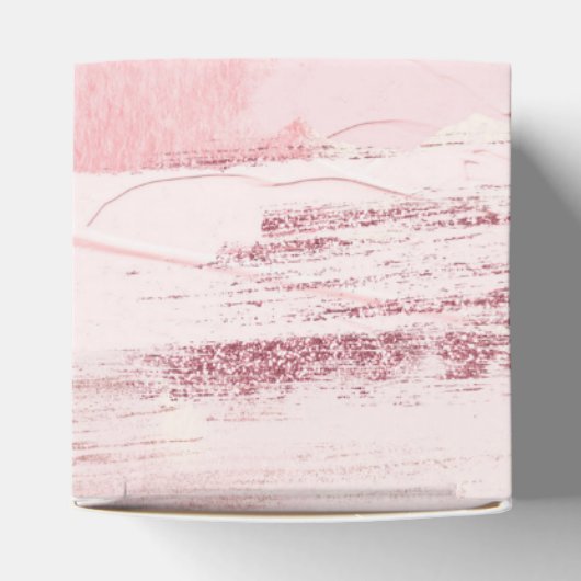 Pastel Blush Roze en Roos Gouden Verf Splash Bedankdoosjes (Bovenkant)