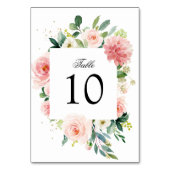 Pastel Blush  Roze Floral Botanical Weddenschap Kaart (Achterkant)