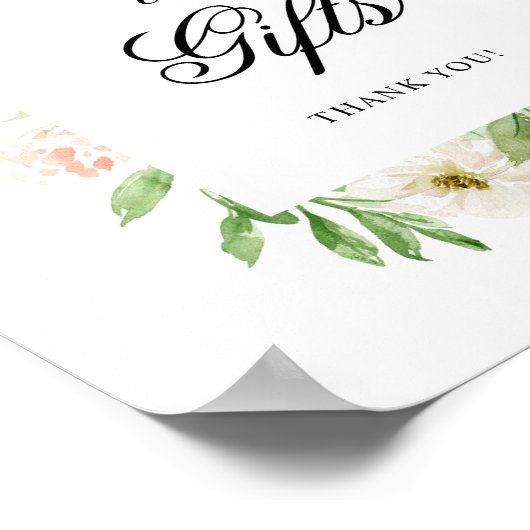 Pastel Blush  roze kaarten en cadeaubonnen Poster (Hoek)