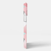 Pastel Blush Roze Mint Groen Grijs Mozaïek Patroon iPhone Hoesje (Rechterkant)