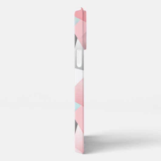 Pastel Blush Roze Mint Groen Grijs Mozaïek Patroon iPhone Hoesje (Rechterkant)