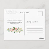 Pastel Blush Roze Photo Calendar Save the Date Briefkaart (Achterkant)