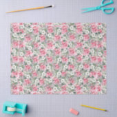  Pastel Blush Roze Rozen & Eucalyptus Tissuepapier (Craft)
