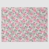 Pastel Blush Roze Rozen & Eucalyptus Tissuepapier (Voorkant)