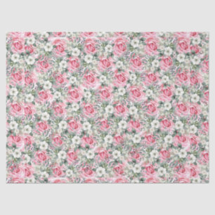 Pastel Blush Roze Rozen & Eucalyptus Tissuepapier