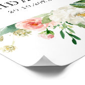 Pastel Blush  Roze Vrijgezellenfeest Welkom Poster (Hoek)