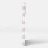 Pastel Blush Stripe New Mrs Last Name Bride iPhone Hoesje (Rechterkant)