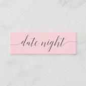 Pastel Blush-Vrijgezellenfeest Datum acht juisthee Mini Visitekaartje (Voorkant)
