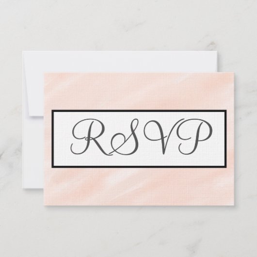 Pastel Blush Waterverf bruiloft RSVP Kaartje (Voorkant)
