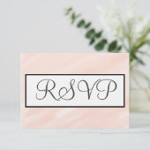 Pastel Blush Waterverf bruiloft RSVP Kaartje (Staand voorkant)