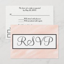 Pastel Blush Waterverf bruiloft RSVP Kaartje
