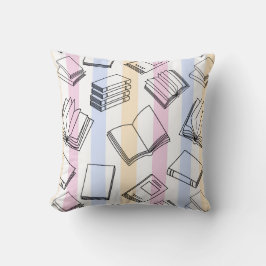 Pastel Boek Patroon Worp Kussen