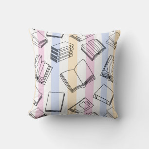 Pastel Boek Patroon Worp Kussen