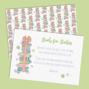 Pastel Boeken voor Baby's met Bow Spring Informatiekaartje