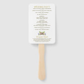 Pastel Boeket Lente Bloemen Trouwprogramma Handwaaier (Achterkant)