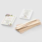 Pastel Boeket Lente Bloemen Trouwprogramma Handwaaier (Niet-gemonteerd)