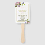 Pastel Boeket Lente Bloemen Trouwprogramma Handwaaier (Voorkant)