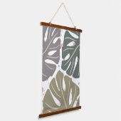 Pastel Boho Abstracte organische esthetische moder Hangend Wandkleed (Gebogen)