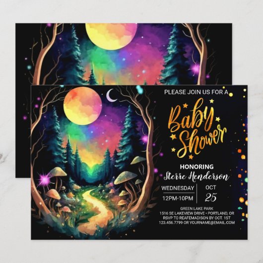 Pastel Boho Adventure wacht op Baby shower Kaart (Voorkant / Achterkant)