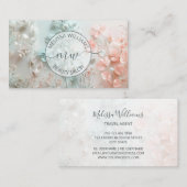 Pastel Boho Bloemen Logo Visitekaartje (Voorkant / Achterkant)